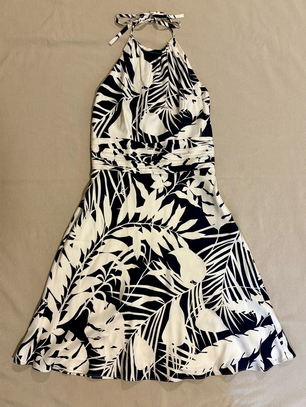 Ann Taylor Silk Halter Midi Dress Sz 4